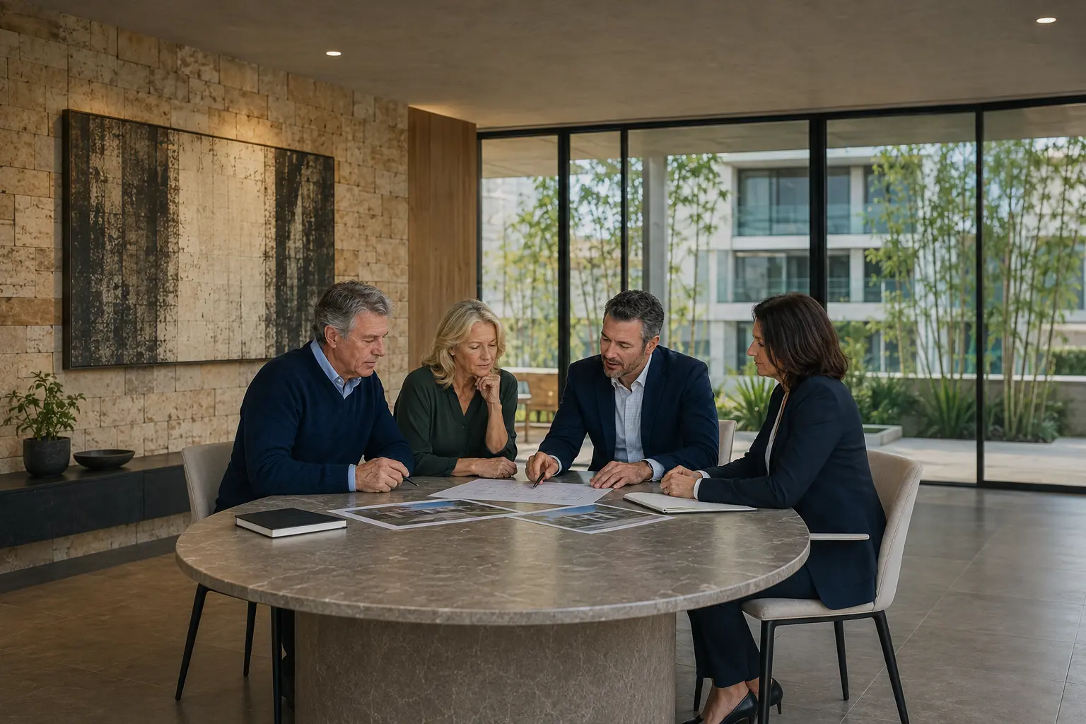 Australian SMSF trustees and specialist advisers reviewing a property lending structure